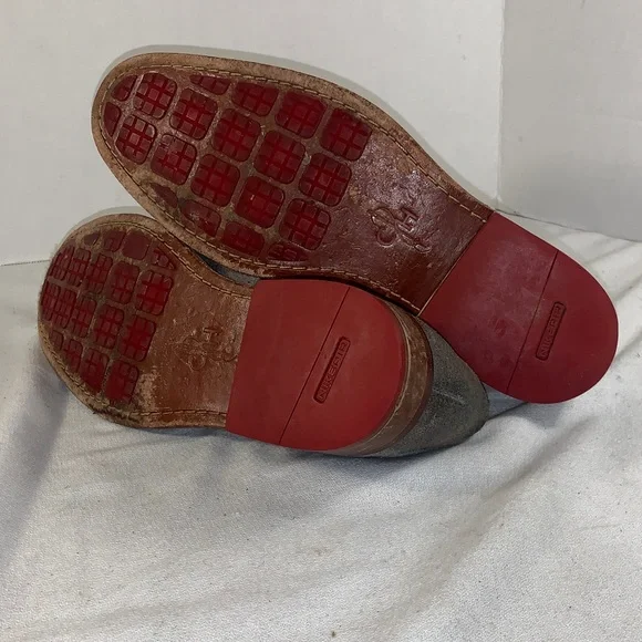 Cole Haan Men's Gray Suede Wingtip Oxfords with Red Laces